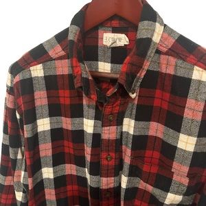 J. Crew Plaid Cotton LS Shirt L